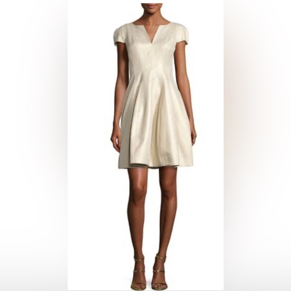 Halston Heritage Dresses Halston Heritage Structured Gold Dress